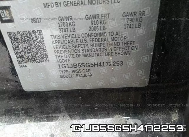 1G1JB5SG5H4172253 фото 10