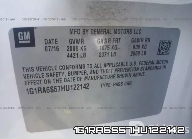 1G1RA6S57HU122142 фото 10