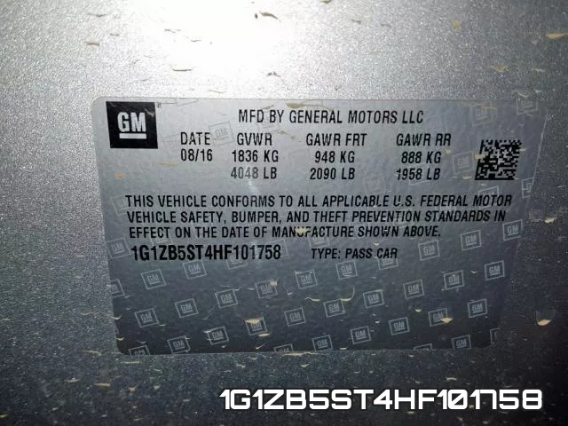 1G1ZB5ST4HF101758 фото 2