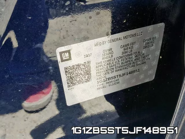 1G1ZB5ST5JF148951 фото 2