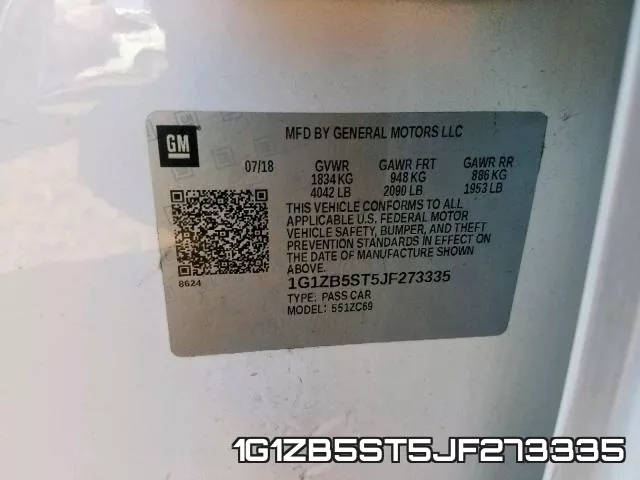 1G1ZB5ST5JF273335 фото 2