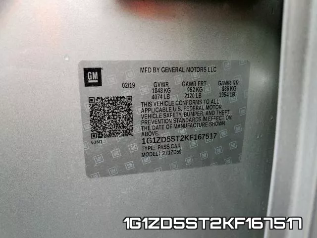 1G1ZD5ST2KF167517 фото 2