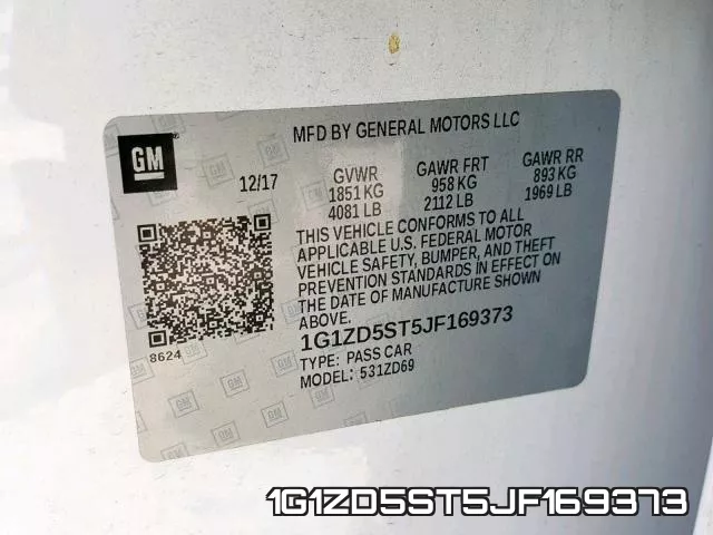 1G1ZD5ST5JF169373 фото 2