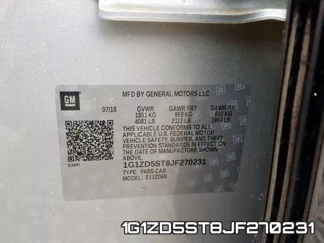 1G1ZD5ST8JF270231 фото 2