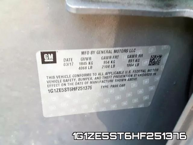 1G1ZE5ST6HF251376 фото 2