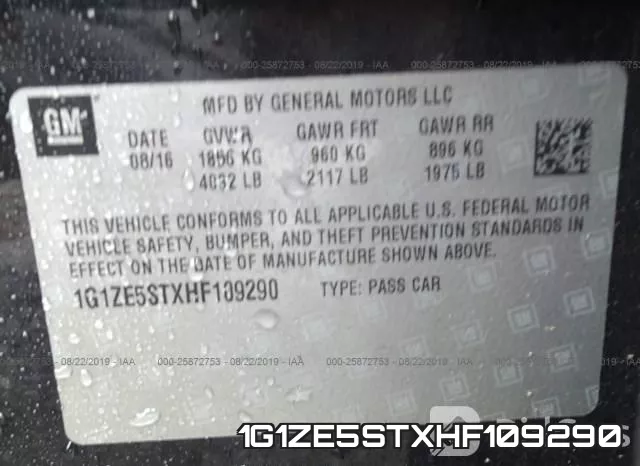 1G1ZE5STXHF109290 фото 10