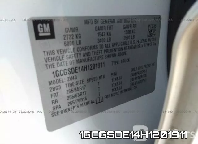 1GCGSDE14H1201911 фото 10