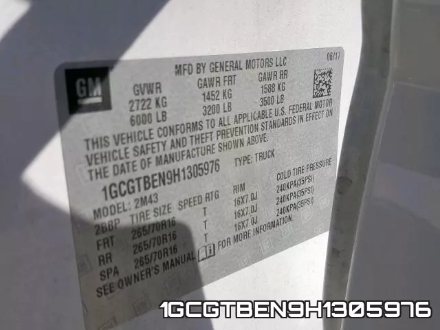 1GCGTBEN9H1305976 фото 2