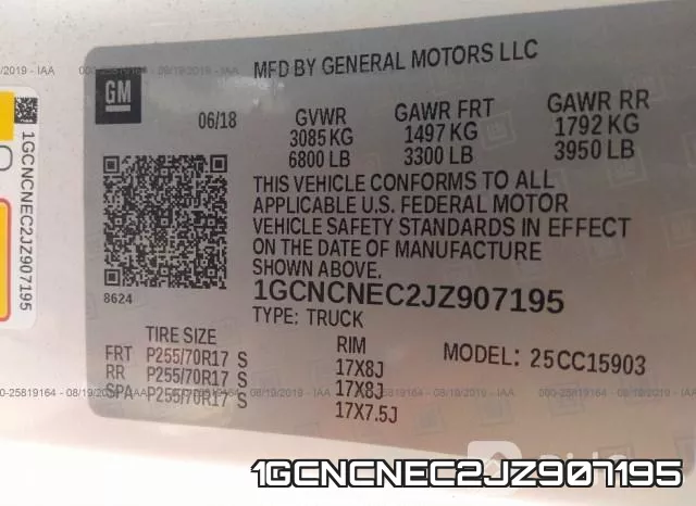 1GCNCNEC2JZ907195 фото 10