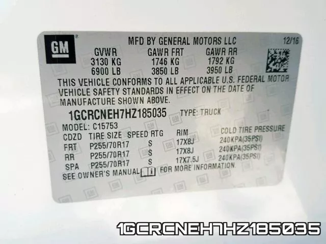1GCRCNEH7HZ185035 фото 2