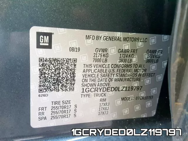1GCRYDED0LZ119797 фото 2