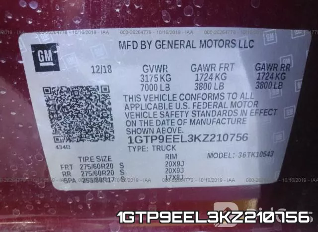 1GTP9EEL3KZ210756 фото 10