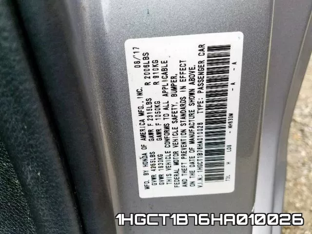 1HGCT1B76HA010026 фото 2
