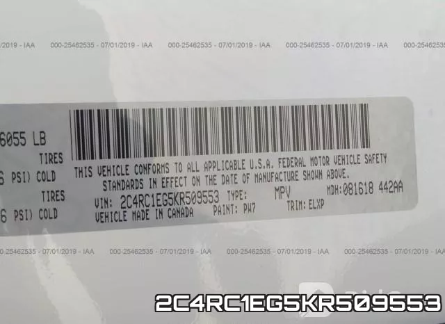 2C4RC1EG5KR509553 фото 10