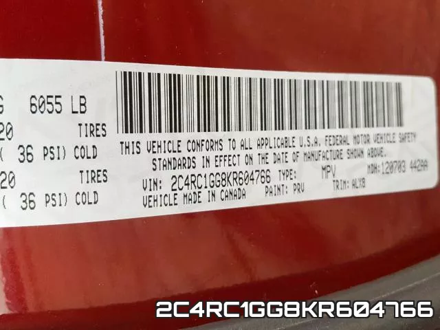 2C4RC1GG8KR604766 фото 2