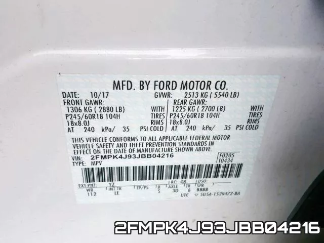 2FMPK4J93JBB04216 фото 2