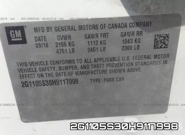 2G1105S30H9117998 фото 10