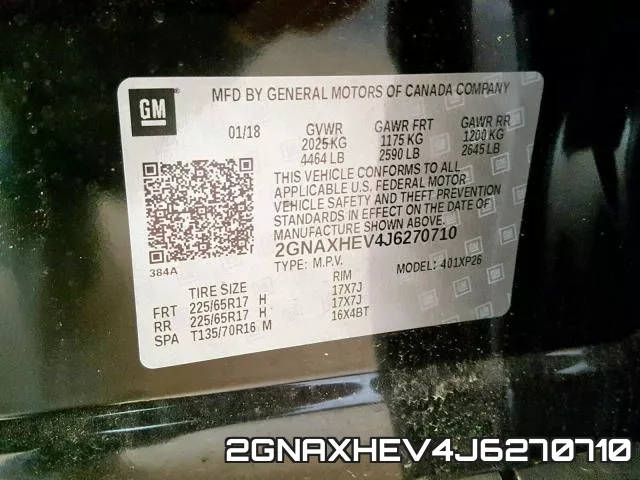 2GNAXHEV4J6270710 фото 2
