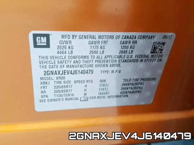 2GNAXJEV4J6140479 фото 2