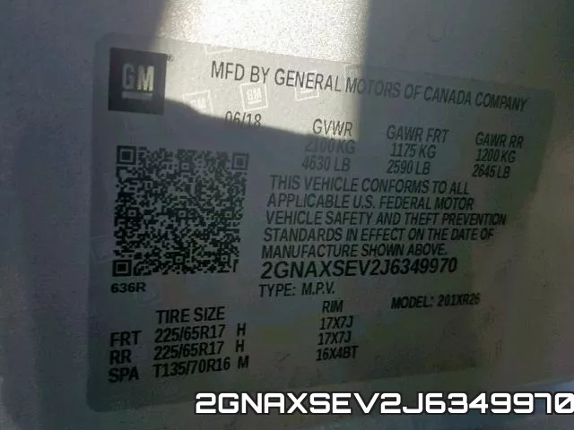2GNAXSEV2J6349970 фото 2