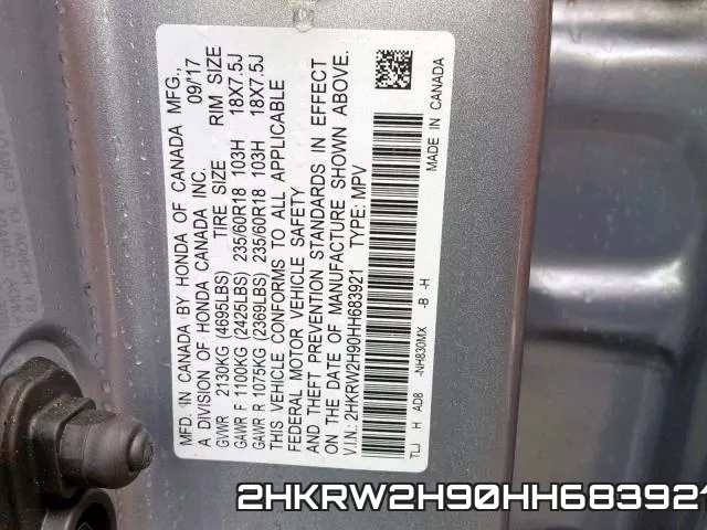 2HKRW2H90HH683921 фото 2