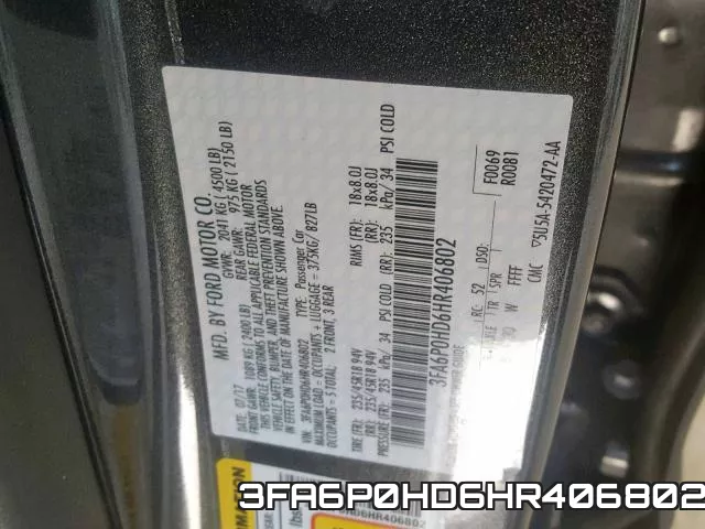 3FA6P0HD6HR406802 фото 2