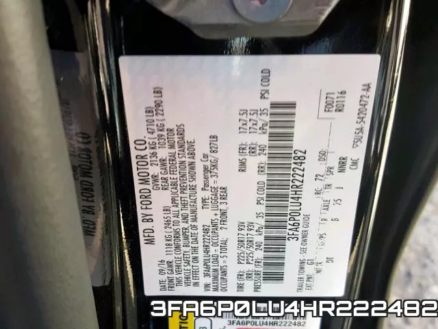 3FA6P0LU4HR222482 фото 2