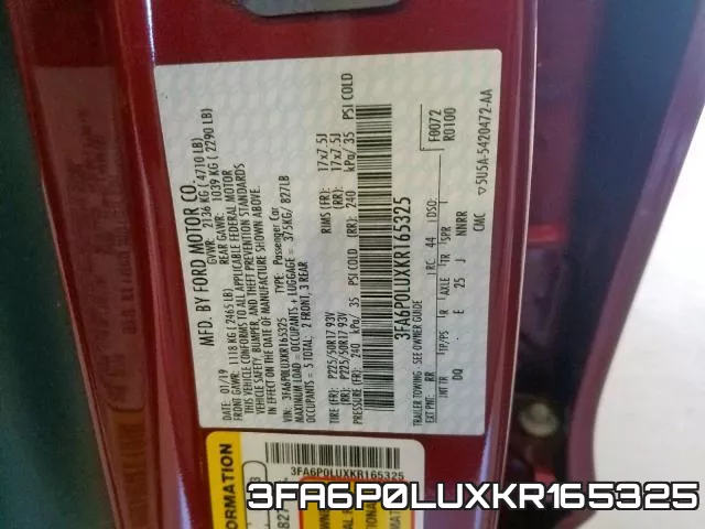 3FA6P0LUXKR165325 фото 2