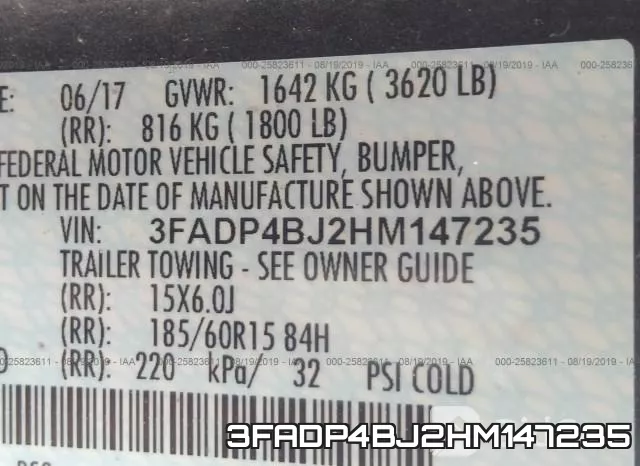 3FADP4BJ2HM147235 фото 10