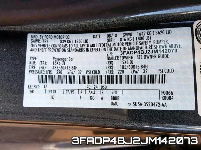 3FADP4BJ2JM142073 фото 2
