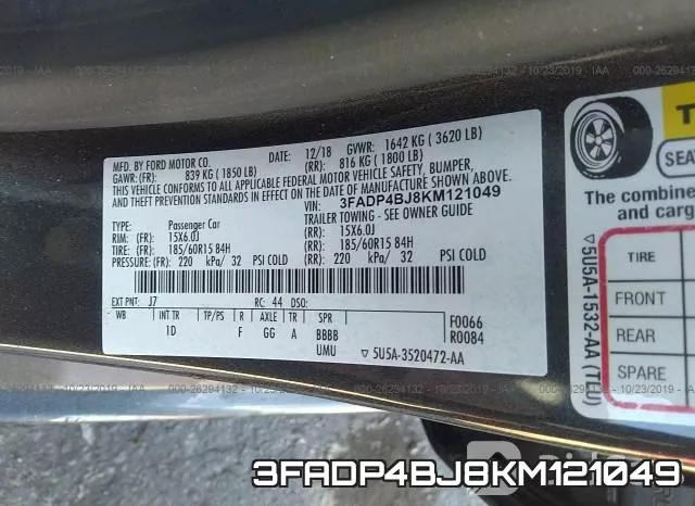 3FADP4BJ8KM121049 фото 10