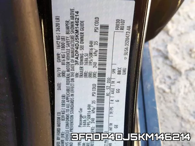 3FADP4DJ5KM146214 фото 2