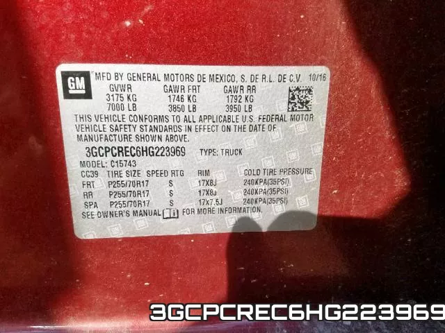 3GCPCREC6HG223969 фото 2