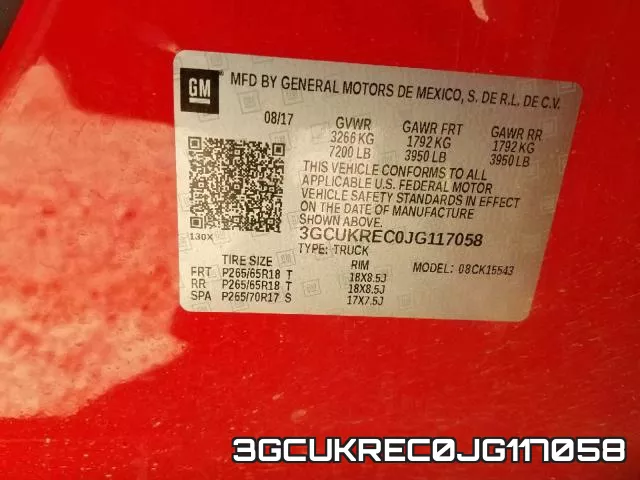 3GCUKREC0JG117058 фото 2
