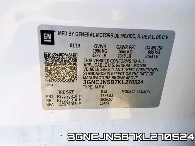 3GNCJNSB7KL270524 фото 2