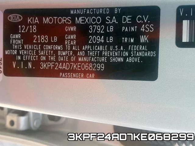 3KPF24AD7KE068299 фото 2