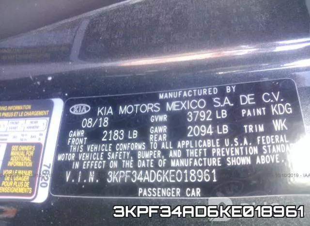 3KPF34AD6KE018961 фото 10