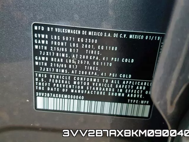 3VV2B7AX8KM090040 фото 2