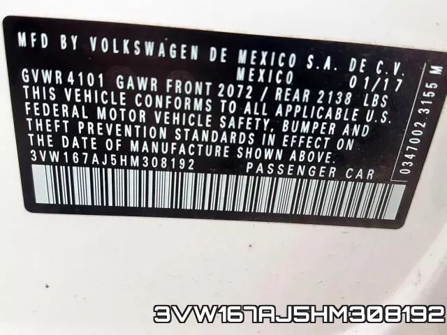 3VW167AJ5HM308192 фото 2