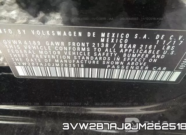 3VW2B7AJ0JM262518 фото 10