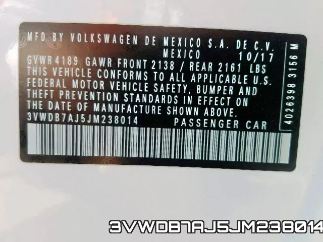 3VWDB7AJ5JM238014 фото 2