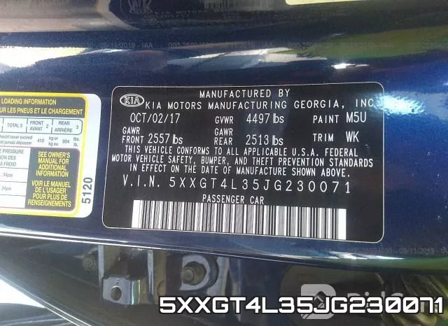 5XXGT4L35JG230071 фото 10