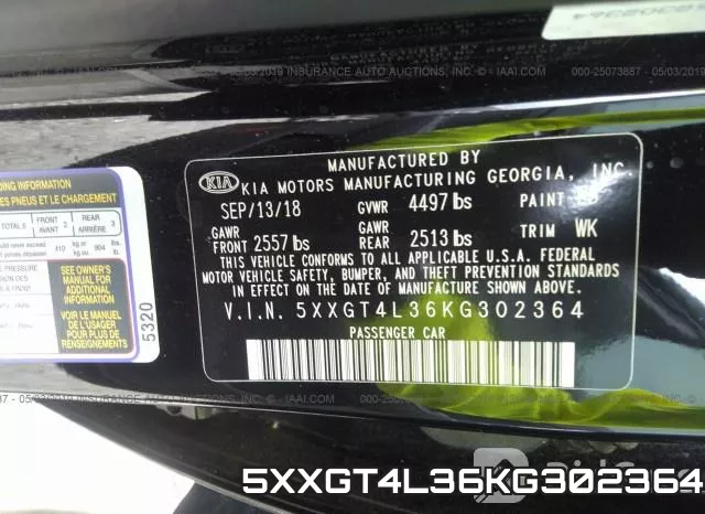 5XXGT4L36KG302364 фото 10