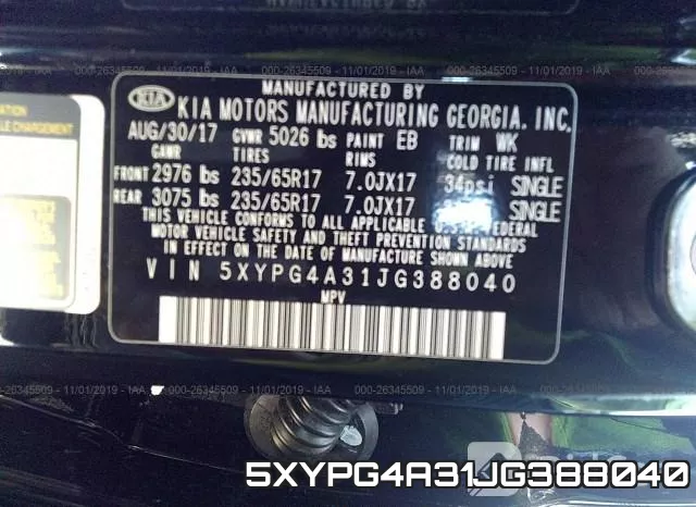 5XYPG4A31JG388040 фото 10
