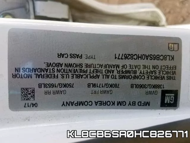 KL8CB6SA0HC826771 фото 2