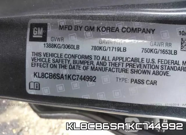 KL8CB6SA1KC744992 фото 10