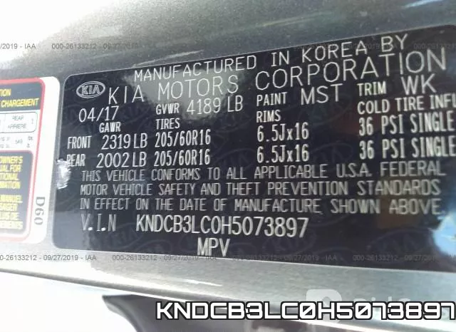 KNDCB3LC0H5073897 фото 10
