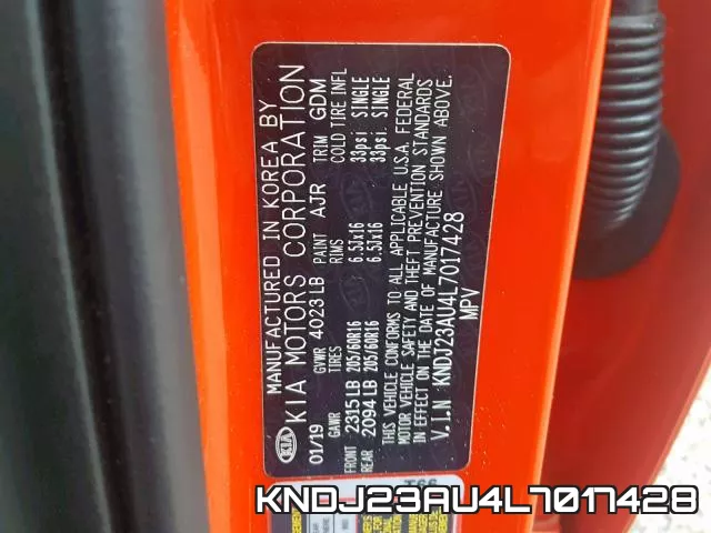 KNDJ23AU4L7017428 фото 2