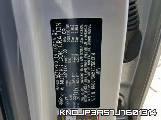 KNDJP3A57J7601314 фото 2