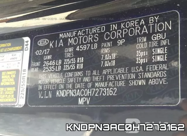 KNDPN3AC0H7273162 фото 10